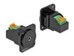 Delock D-típusú Modul 3,5 mm-es 3 érintkezős sztereó jack hüvely anya sorkapocs modul