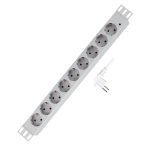 Logilink 19" PDU 9 utas német aljzat, világosszürke