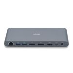LINDY Dokkoló állomás, Triple Display, 5K@60Hz, USB-C, USB-A, HDMI, DP, Multi-Port, szürke