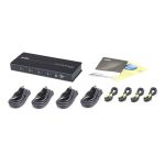 ATEN KM Switch USB Boundless, 4 port (kábelt tartalmaz)