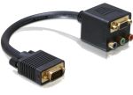 Delock adapter VGA apa VGA + 3x Cinch anyára