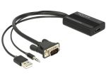 Delock VGA-HDMI adapter audió funkcióval