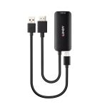 LINDY Konverter HDMI - USB-C, USB tápellátással, fekete