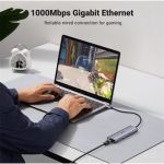 UGREEN Dokkoló állomás 7 az 1-ben, 4K@60Hz, USB HUB, HDMI 2.0, Ethernet, 2x USB-A, USB-C, SD/TF, 100W, szürke