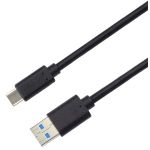 PREMIUMCORD Kábel USB 3.0 gen2, USB-C - USB-A, 10Gbit/s, 60W, M/M,   1m, fekete