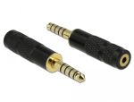 Delock 4,4 mm-es, 5 tűs sztereó jack apa   2,5 mm-es, 4 tűs sztereó jack anya átalakító