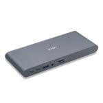 LINDY Dokkoló állomás, Triple Display, 5K@60Hz, USB-C, USB-A, HDMI, DP, Multi-Port, szürke